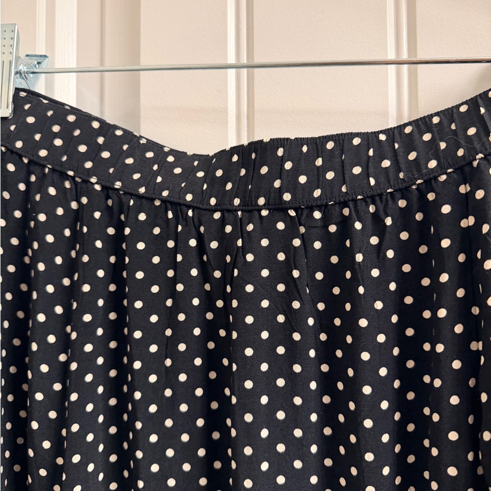 Gap Polka Dot Button-Down Midi Skirt black and white size Small NWOT - Picture 5 of 6